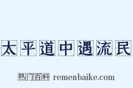 太平道中遇流民是什么意思的图片